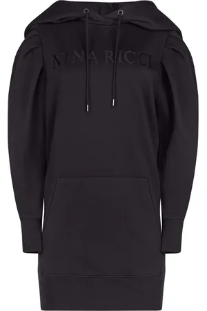 Nina Ricci Vestido con capucha y logo bordado