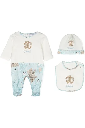 Roberto Cavalli Set de mameluco con motivo Teddy Bear