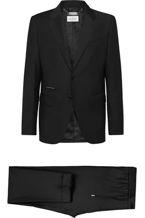 Philipp Plein Traje con botones y placa del logo