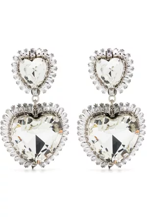 Alessandra Rich Aretes con detalles de cristal