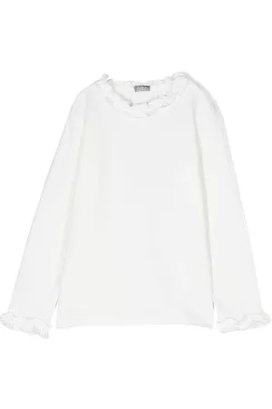 Il gufo Playera manga larga con volantes