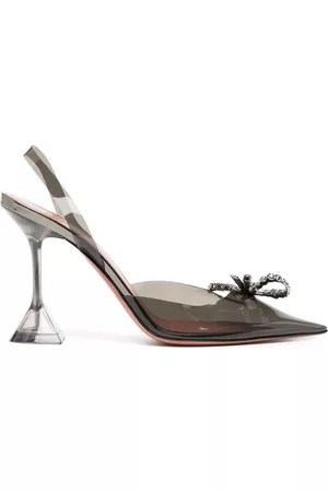 Amina Muaddi Zapatillas Rosie Glass con tacón de 110mm