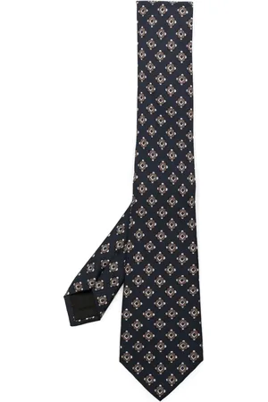 Giorgio Armani Corbata de seda con motivo geométrico