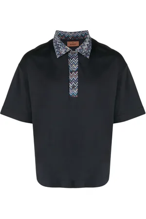Missoni Playera tipo polo con ribete chevron
