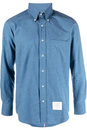 Thom Browne Camisa de mezclilla con parche del logo