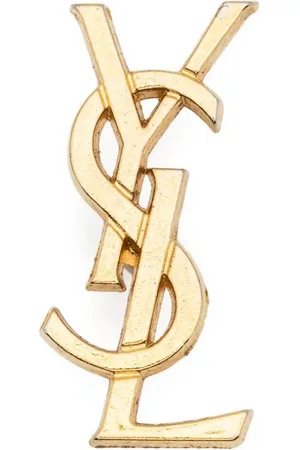 Saint Laurent Broche con logo 1990