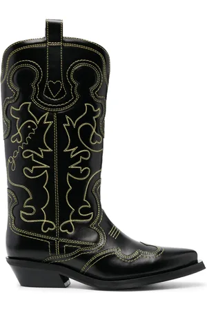 Ganni Botas western con tacón de 45mm