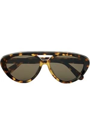 Stella McCartney Lentes de sol con armazón estilo piloto tipo carey