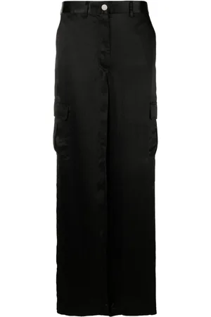 THEORY Pantalones anchos con efecto satinado