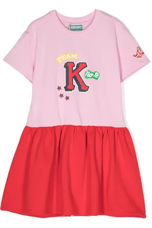 Kenzo Vestido con diseño de dos tonos y logo