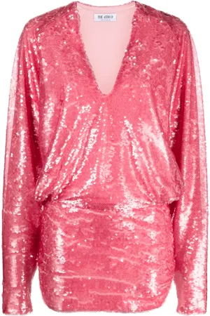 The Attico Vestido corto con cuello en V