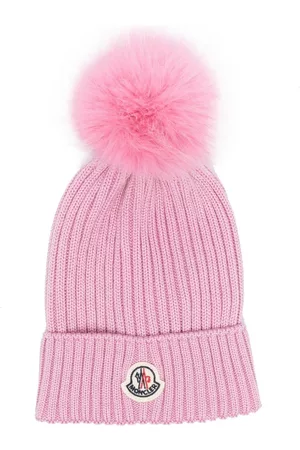Moncler Gorro tejido de canalé con parche del logo