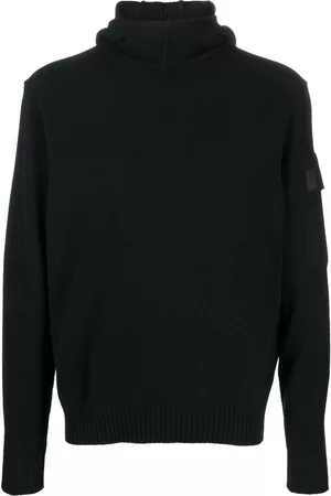 C.P. Company Hoodie tejida con parche del logo