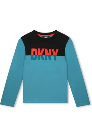 DKNY Playera manga larga con logo estampado