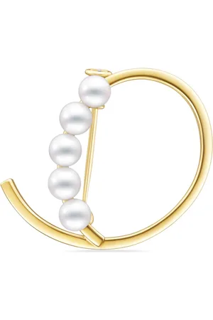 Tasaki Broche Collection Line A Fine Balance en oro amarillo de 18kt con perlas