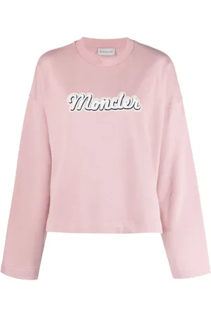 Moncler Playera manga larga con logo estampado