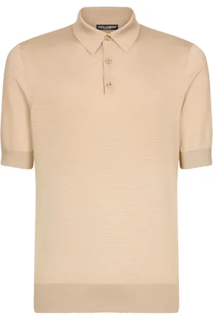 Dolce & Gabbana Playera tipo polo de seda manga corta