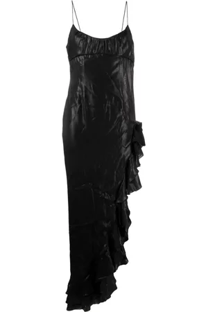 Alessandra Rich Vestido asimétrico con diseño fruncido y asimétrico