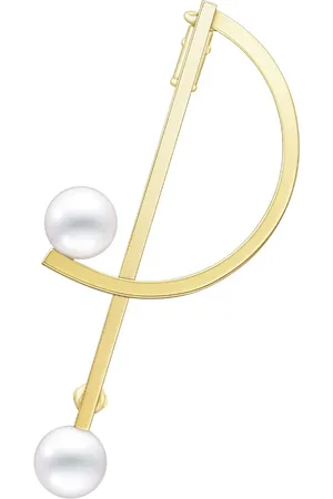 Tasaki Broche Collection Line Kinetic en oro amarillo de 18kt con perla