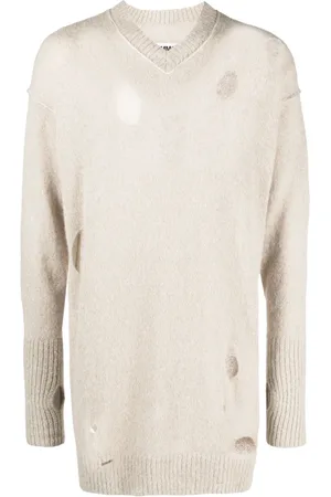 Maison Margiela Suéter tejido con efecto envejecido
