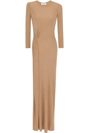 Saint Laurent Vestido largo con detalle de nudo