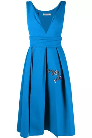 Dior Vestido acampanado con pliegues 2010