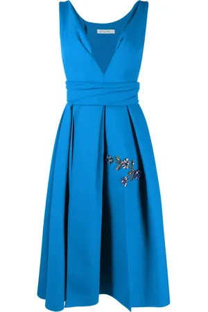 Dior Vestido acampanado con pliegues 2010