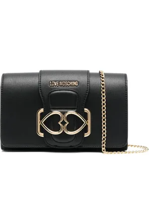 Moschino Bolsa crossbody con placa del logo
