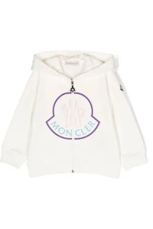 Moncler Hoodie con logo estampado y cierre