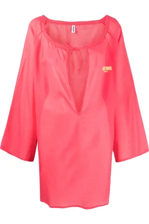 Moschino Vestido recto con logo estampado