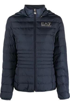 EA7 Chamarra Cloe con diseño capitonado y capucha