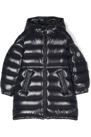 Moncler Chamarra capitonada con capucha y parche del logo