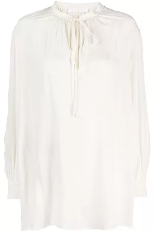 Chloé Blusa de seda con cuello abierto