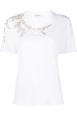 Sandro Playera con motivo floral y detalles de strass