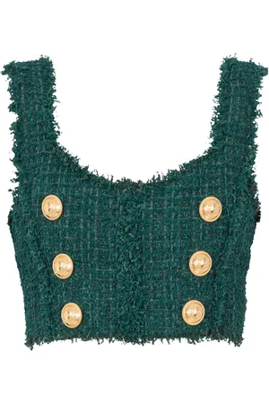 Balmain Top corto de tweed