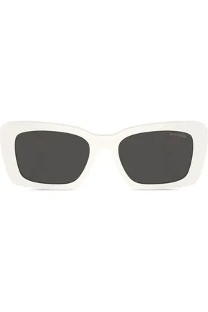 Miu Miu Lentes del sol con armazón cuadrada y placa del logo