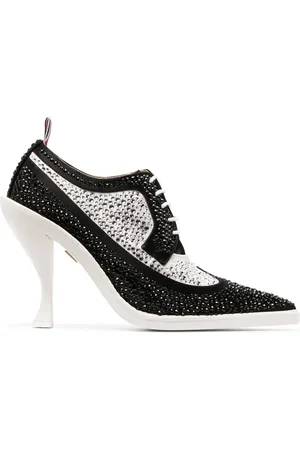 Thom Browne Zapatos derby con detalles de cristal y tacón de 105mm