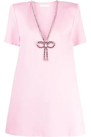 AREA Vestido corto con detalles de cristal