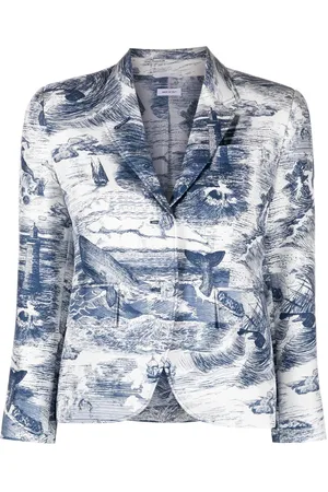 Thom Browne Blazer con estampado náutico y botones