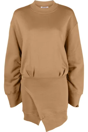 The Attico Vestido corto estilo suéter con cuello redondo