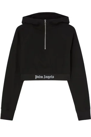 Palm Angels Sudadera corta con logo estampado