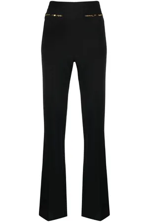 Elisabetta Franchi Pantalones rectos con detalle de cadena