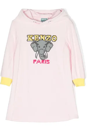 Kenzo Vestido con capucha y estampado gráfico