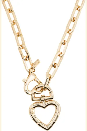 Kenneth Jay Lane Collar de cadena con dije de corazón