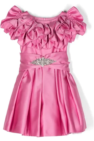 MONNALISA Vestido con cuello de volantes