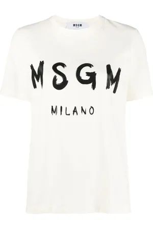 Msgm Camiseta con logo estampado