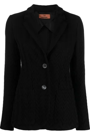 Missoni Blazer tejido de crochet con motivo en zigzag