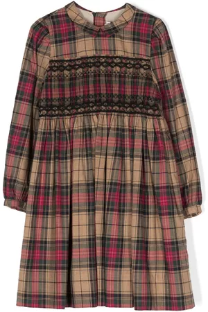 BONPOINT Vestido con motivo de cuadros tartán
