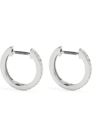 Kiki Mcdonough Arracadas Kiki Classic en oro blanco de 18kt con diamante