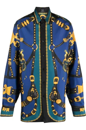 VERSACE Camisa de seda Medusa Saddle